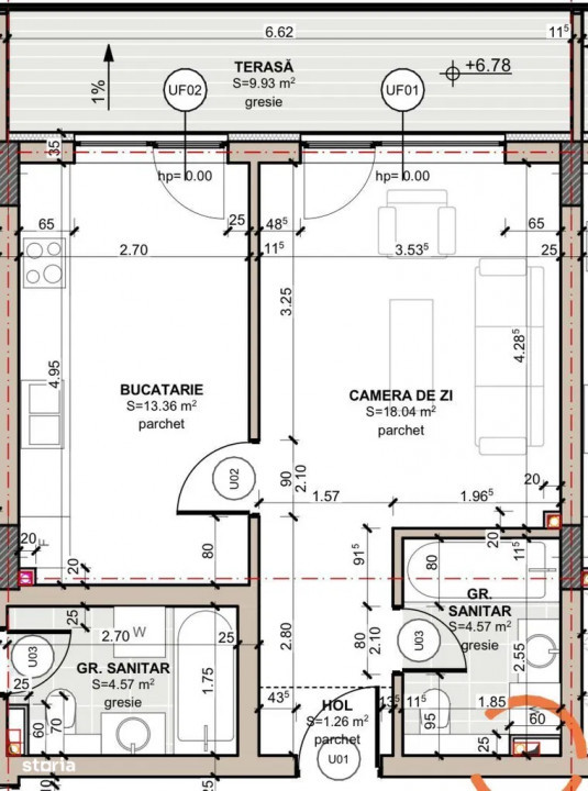Apartament cu 1 camere, etaj intermediar, Eroilor, Floresti!