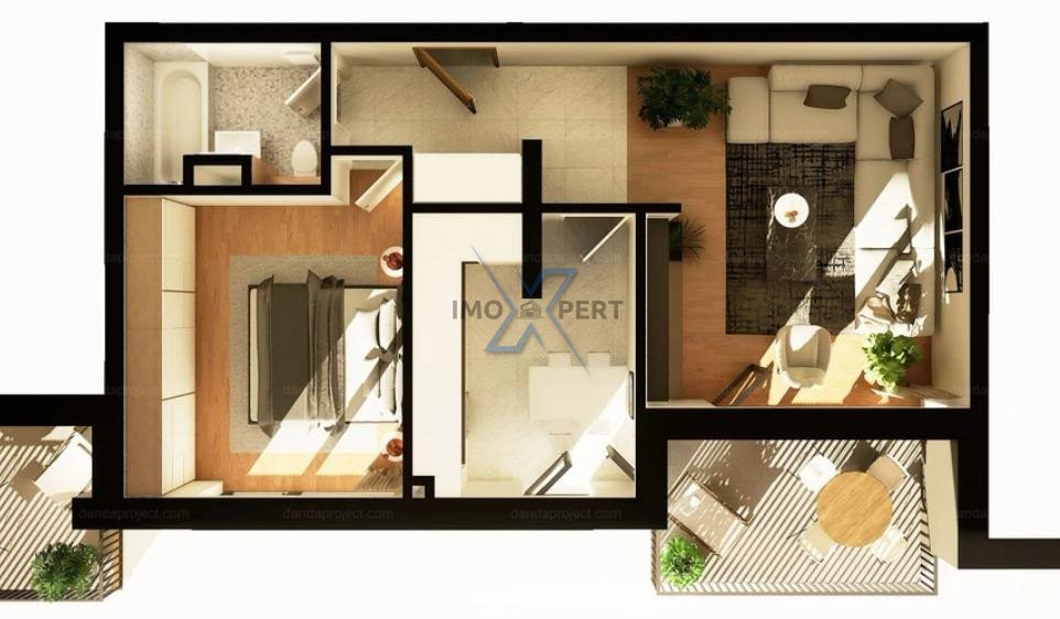 Apartament de 2 camere, Intre Lacuri , Bloc Nou!