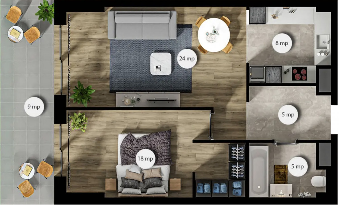 Apartament Premium, Bloc Nou, Terasa, View, Centru!