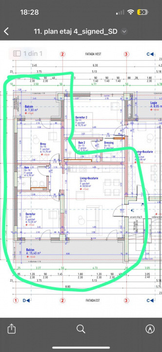 Apartament cu 2 camere, et intermediar, zona semicentrala