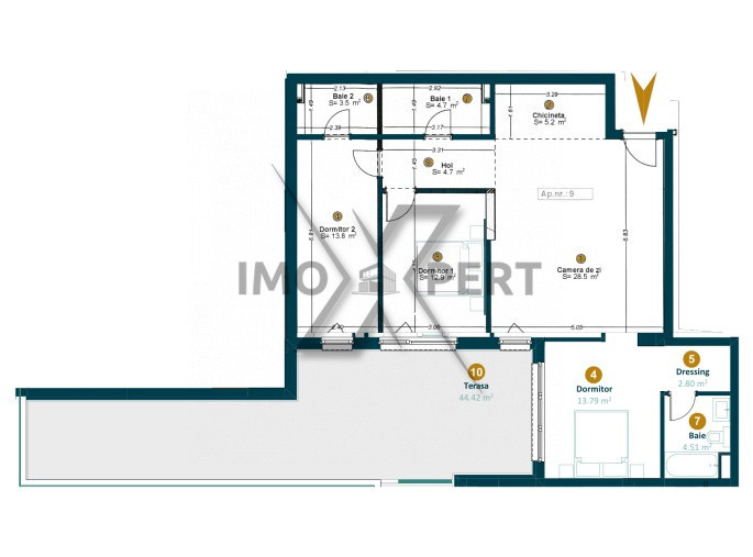 Apartament 4 camere bloc nou zona Intre Lacuri 
