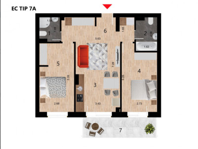 Apartament cu 3 camere, bloc nou, zona Golden Tulip Zorilor