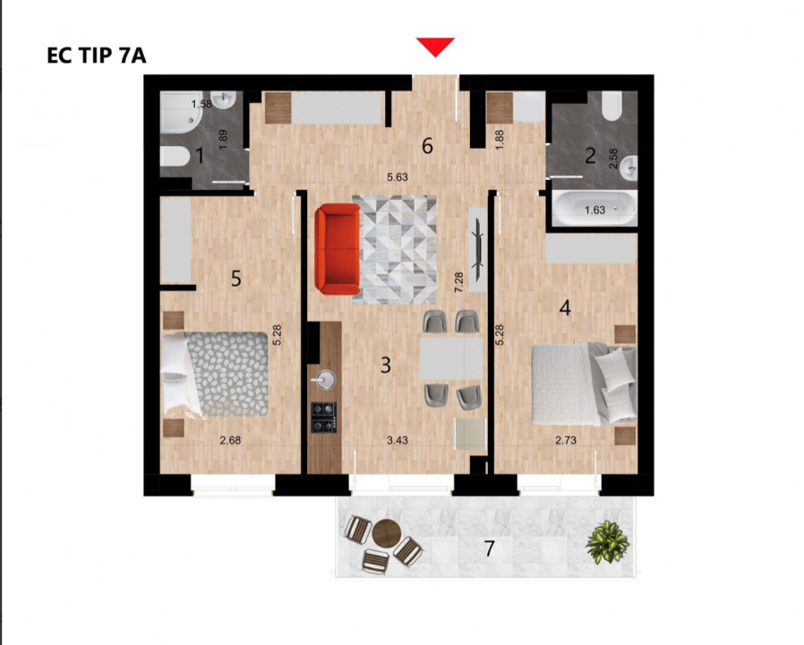 Apartament cu 3 camere, bloc nou, zona Golden Tulip Zorilor