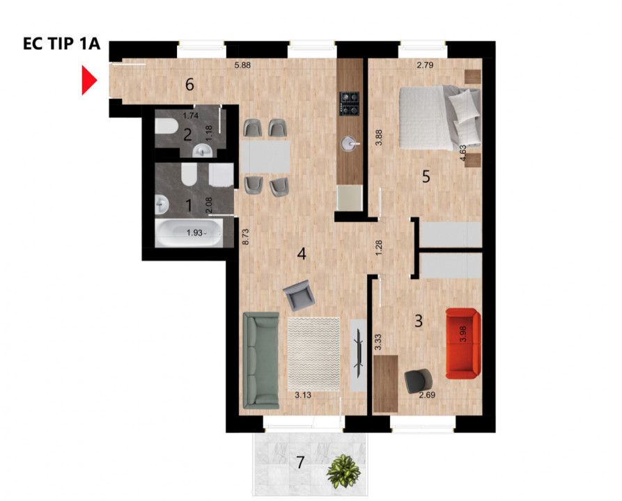 Apartament cu 3 camere, bloc nou, zona Golden Tulip Zorilor