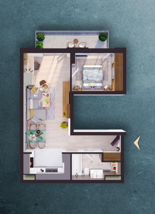 Apartament de 2 camere, etaj intermediar, Bloc nZeb, cartier Iris!