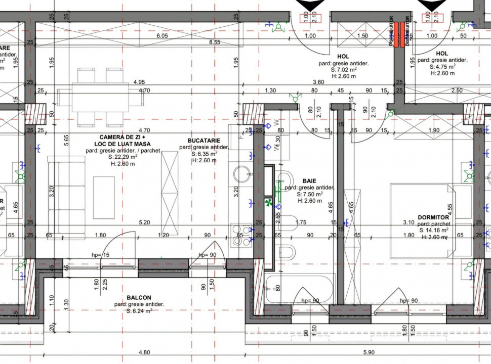 Apartament 2 camere 57 mp, cu Panorama Beta residence
