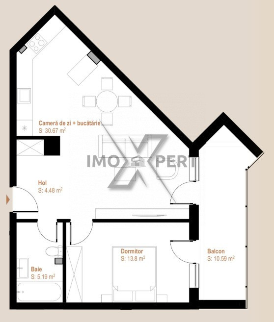 Apartament 2 camere, orientare sud bloc nou zona Vivo Mall