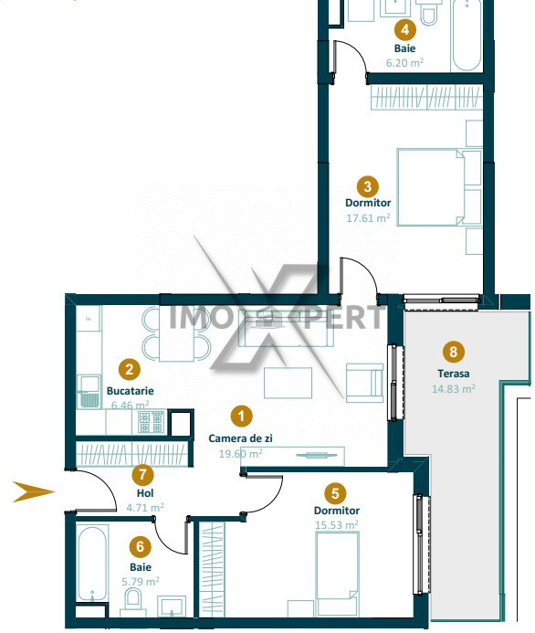 Oportunitate! Apartament 3 camere bloc nou zona Intre Lacuri 