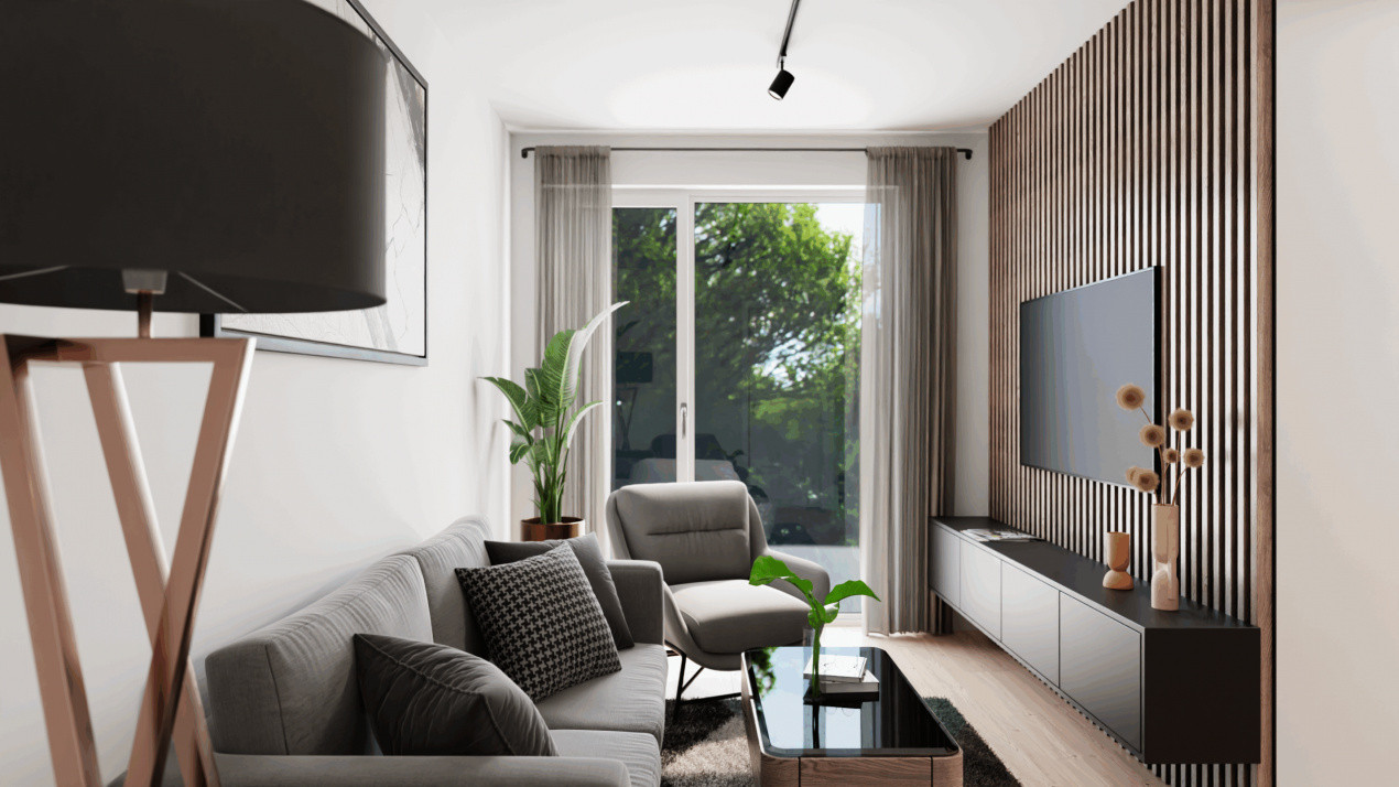 Apartament 2 camere, 44 mp, semifinisat, Apahida