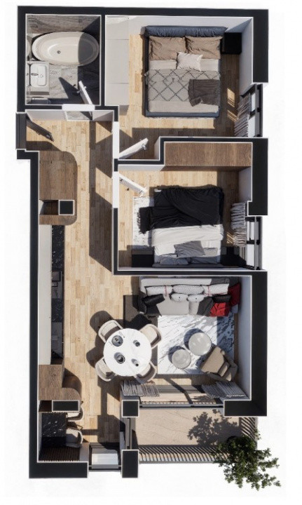 Apartament 3 camere, orientare Sud , Baciu Regal 