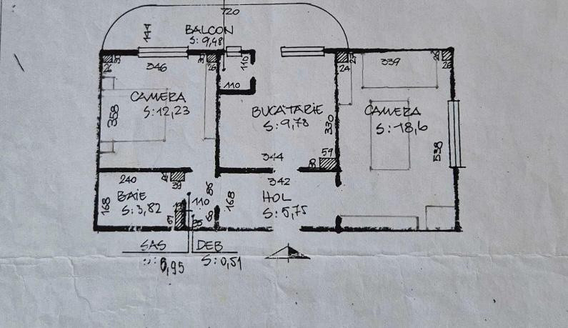 Apartament 2 camere decomandate, etaj 1 , Dorobanților