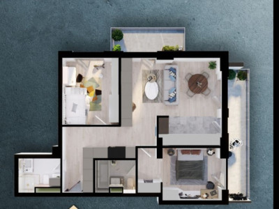 Apartament 3 camere,2 bai, terasa , super view, Bloc Premium, Elite