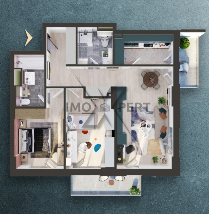 Apartament 3 camere,2 bai, Bloc Premium!