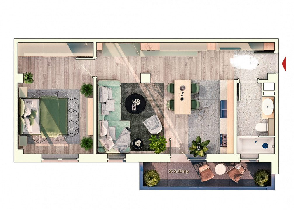 Apartament 2 camere , bloc premium , Marasti