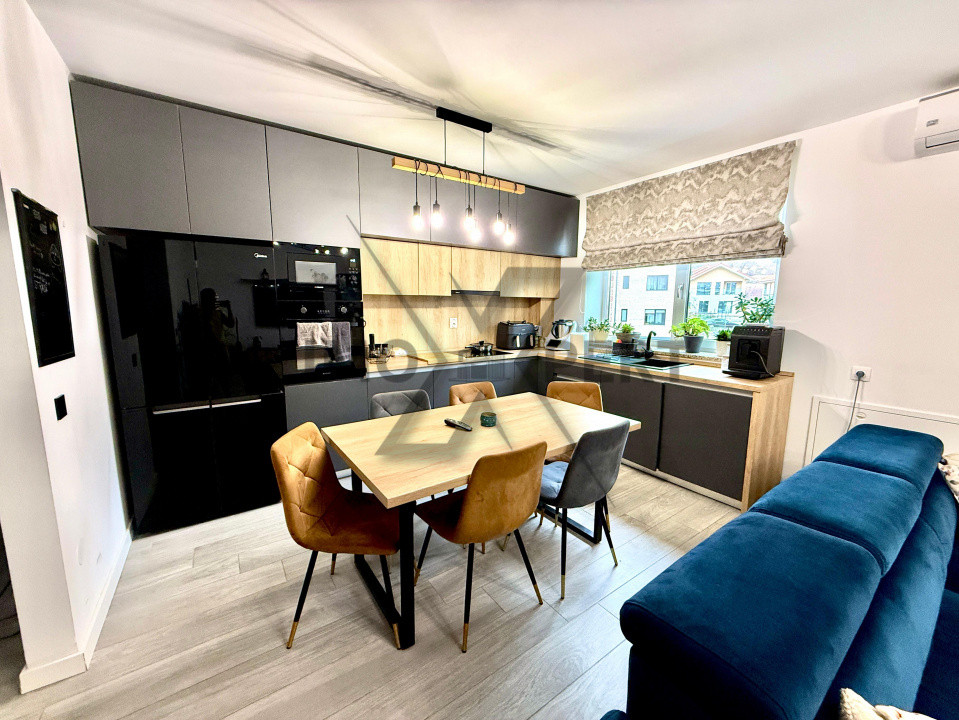 Apartament 3 camere, bloc nou 2021, Beta Residence, Chinteni, 77 mp