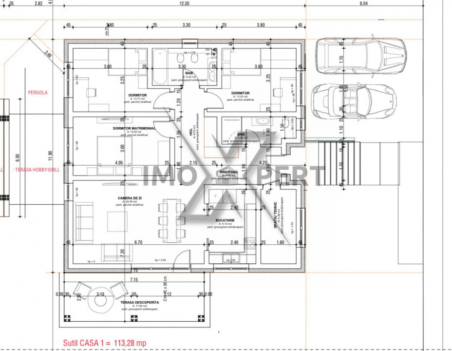 Casa Individuala finalizata, pe un singur nivel , teren 500 m2, Popesti, Baciu!