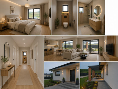 Casa Individuala, pe un singur nivel , teren 500 m2, Popesti, Baciu!