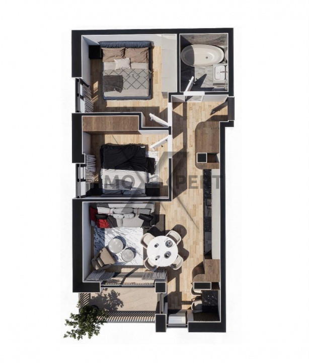 Apartament 3 camere, finisat, parcare, Baciu Regal 