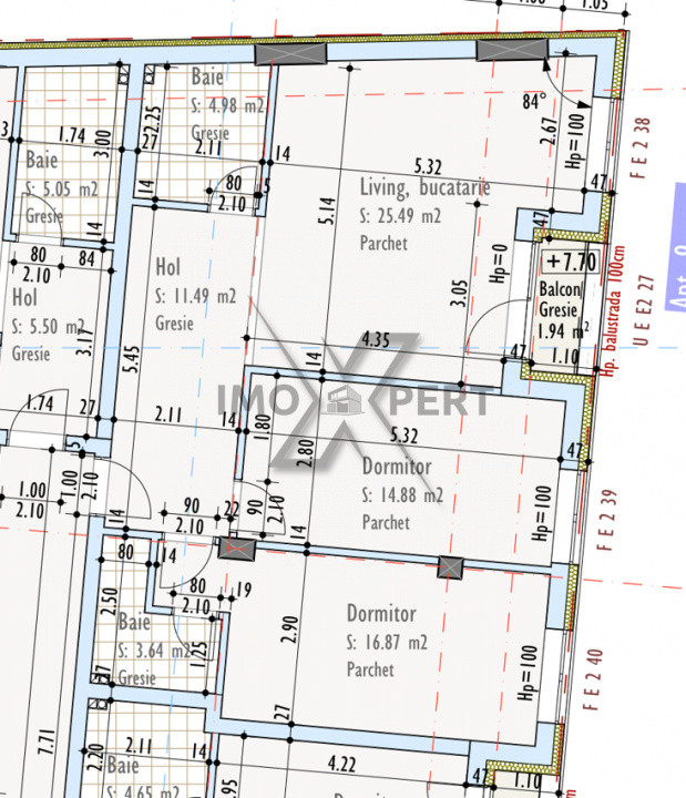 Apartament 3 camere în complex nZEB, zona Pod IRA – Etajul 2