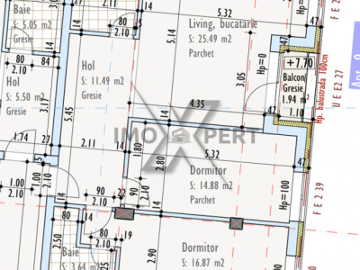 Apartament 3 camere în complex nZEB, zona Pod IRA – Etajul 2