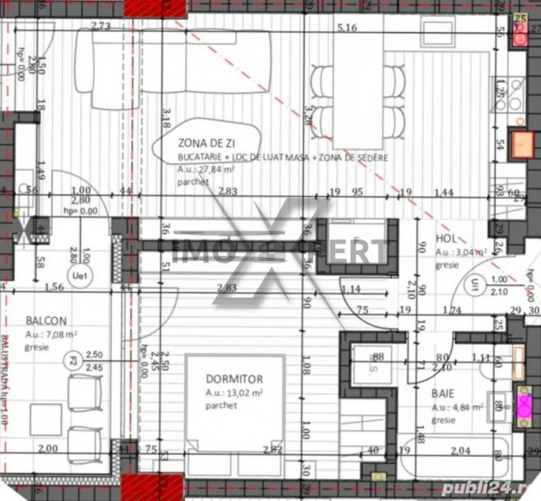 Apartament 2 Camere Finisat | Zona BMW | Sud-Vest | 49 mp