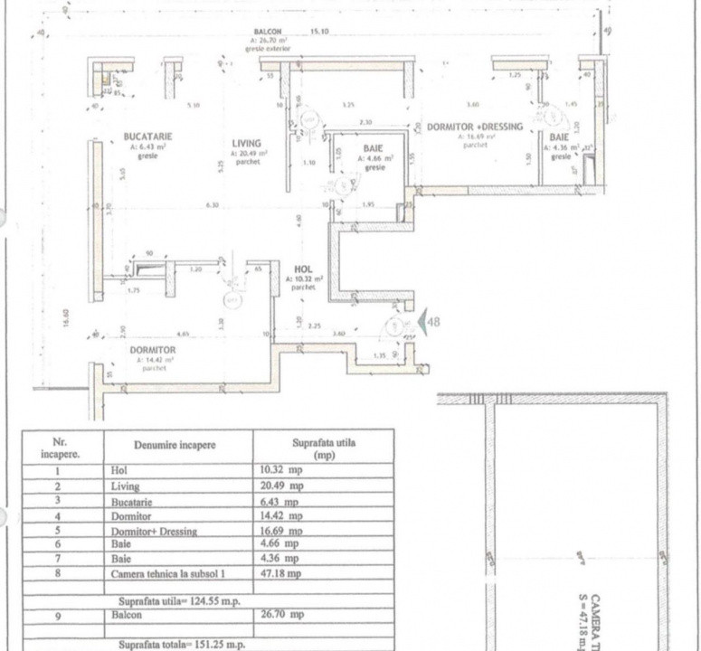 Apartament de 3 camere,2 bai , Priveliste , Complex Grand Park!