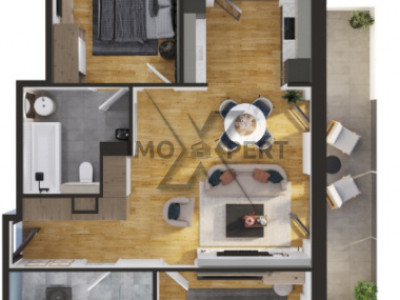 Apartament nou cu 3 camere, 2 bai, 2 terase zona EliteCity