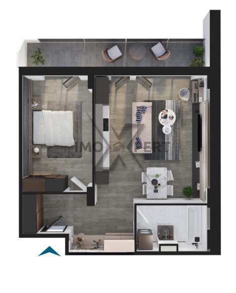 Apartament nou cu 2 camere, 1 baie, 1 terasa, zona EliteCity