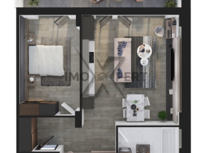 Apartament nou cu 2 camere, 1 baie, 1 terasa, zona EliteCity