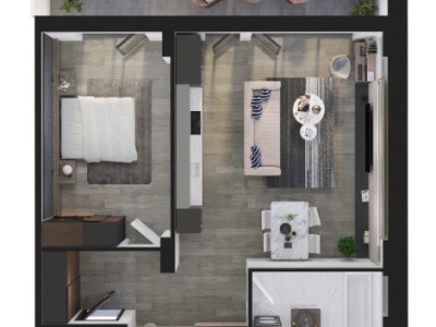 Apartament nou cu 2 camere, 1 baie, 1 terasa, zona EliteCity