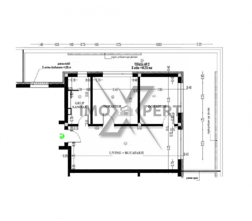 Apartament cu 3 camere cu terasa de 41 mp, zona Baciu Regal