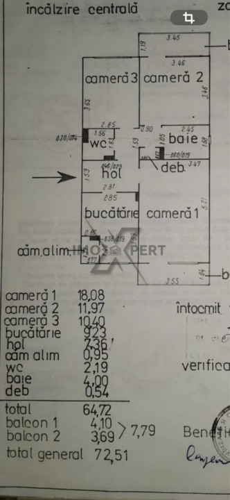 Apartament 3 camere, decomandat, 2 balcoane, Zorilor