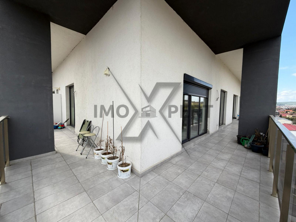 Apartament 4 camere, 94 mp, terasa 38 mp, parcare, ansamblu Iris