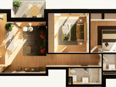 Apartament de 3 camere cu 2 bai cu CF , Intre Lacuri , Bloc Nou!