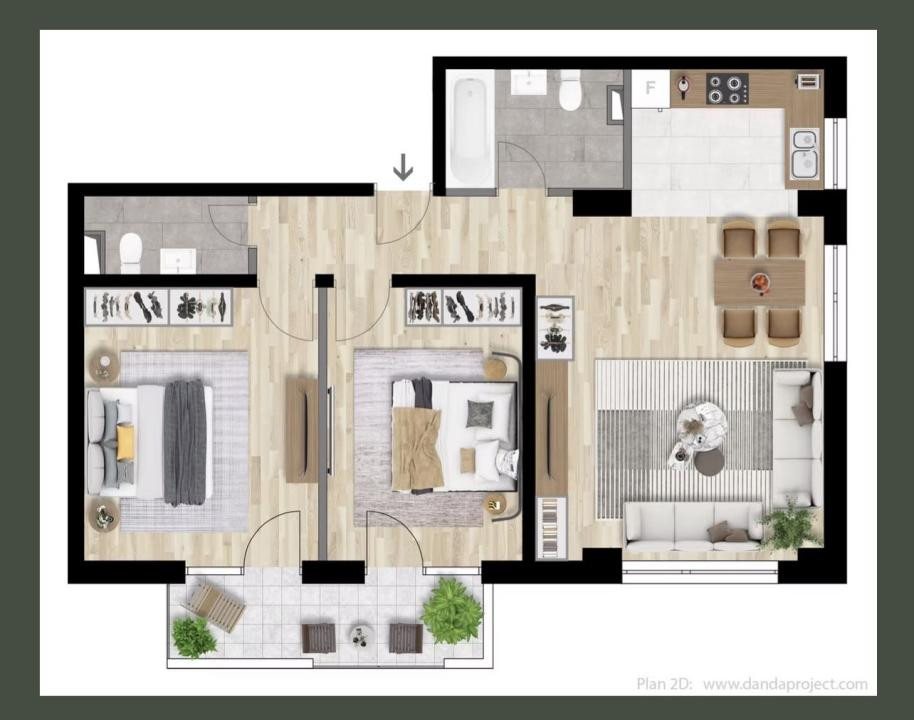 Apartament de 3 camere cu 2 bai cu CF , Etaj 1, Bloc Nou!