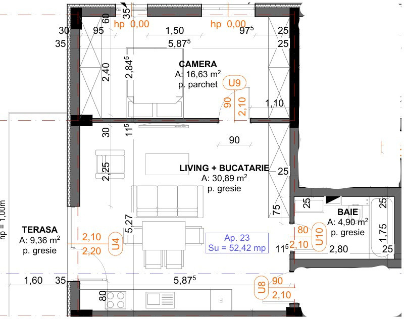 Apartament 2 camere finisat ,cartier iris