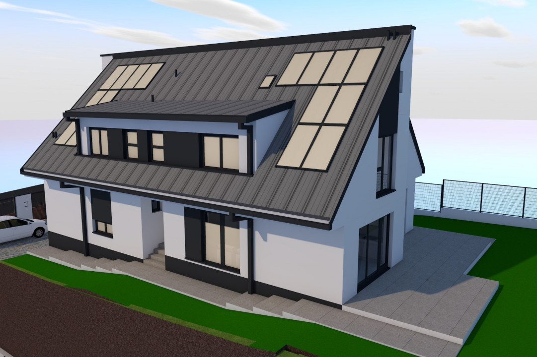 Duplex de 4 camere, semifinisat, zona Voronet